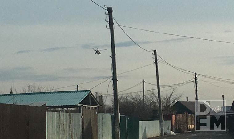 В небе над Нижнекамском люди увидели вертолёты Ми-24