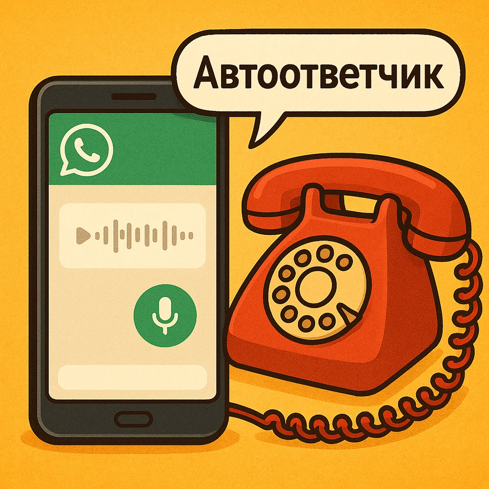 WhatsApp* обзавёлся автоответчиком — почти как старый телефон у бабушки