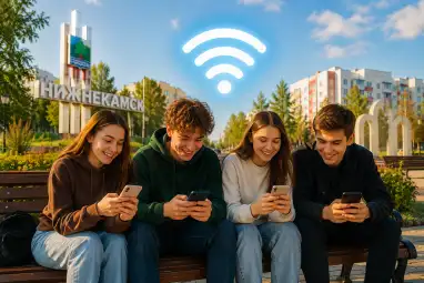 Бесплатный Wi-Fi до 100 Мбит/с появился в 6 точках Нижнекамска